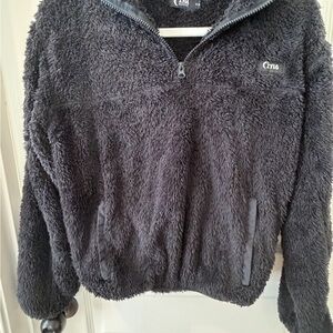 ZYIA Kids Black Sherpa Zip-Up Jacket